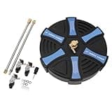 Qudinip 16 inch Pressure Washer Surface Cleaner, 3600 PSI Power Washer Accessory with 1/4 Quick Connector, 2 Extension Wands for Driveway Patio
