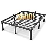 Superay 18 Inch Full Size Metal Platform Bed Frame with Round Corners, Storage Space Under High Bed Frame-Heavy Duty Steel Slats Support, Noise Free - Easy Assembly - No Box Spring Needed