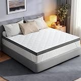 Extra Firm Mattress Topper King: 3 Inch Ultra Support for Couple, High Density Foam for Back Pain Relief, Cooling Breathable Washable Anti-Slip Cover, No Smell, CertiPUR-US Oeko-Tex Certified 80x76