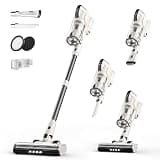 Klarpul Cordless Vacuum Cleaner, 300W 30KPA 50Mins Runtime Fast Charging Vacuum Cleaner, Self-Standing LED Light Touch Screen Stick Vacuum for Home Light Weight,for Pet Hair/Carpet/Floor
