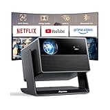 ELEPHAS Smart 4K Projector with WiFi and Bluetooth - Compatible with Netflix/Prime Video/YouTube, 270° Rotatable, AI Auto Focus & Keystone, Portable Home Theater Movie Projector for Indoor Outdoor