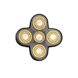 5 Blades Razor Replacement Shaving Heads,Compatible For Floating Washable 5D Shavers Trimmers Head Shaver Heads(Gold)