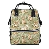 Pioyoku Farm Animal Pattern (4) Print Diaper Bag Backpack -Multifunction Travel Baby Diaper Bag,Baby Bags For Girls Boys