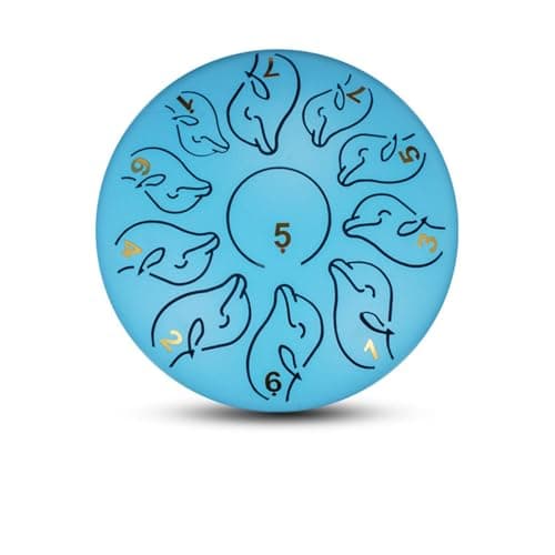 Steel Pan Drum Musical Instrument, 6 Inch 11 Notes Dolphin Tongue Drum, Handpan Drum Percussion Instrument For Children, Women, Music Lovers Beginner(C)