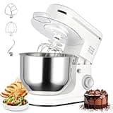 Beautiq 6.5QT Stand Mixer, 700W 6-Speed Tilt-Head Electric Stand Mixer, 3-In-1 Kitchen Mixer with Bowl, Dough Hook, Wire Whisk & Flat Beater, Perfect for Bakery, Cake, Bread and Home Baking