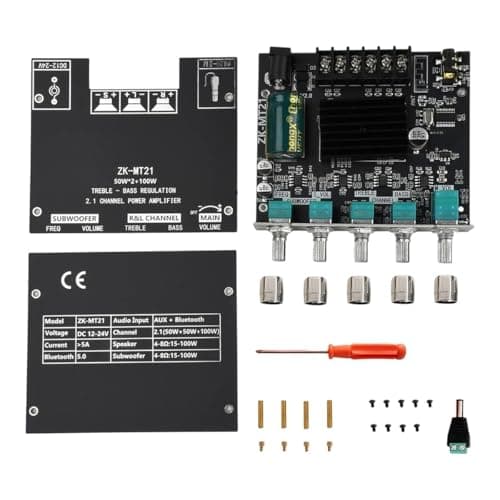 MT21 2.1 Channel BIIuetuoth 5.0 Audlo Amplifier Board 100W+50W+50W Subwoofer Stereo Sound Amplifier Bass AMP Module New 2026 High for Reliable Component