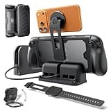 JSAUX PC0121 ModCase for Nintendo Switch 2, 360° Full-Body Shockproof with Back Shell, Front Cover, Metal Kickstand, Silicone Strap, Base Stand & Extender, Magnetic Phone Mount - Ultimate Set