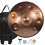 Handpan Drum for Performance 432Hz 440Hz, 22-Inch Steel Tongue Drum D Minor Kurd 9/10/12 Notes, Professional Hand Pan Instrument