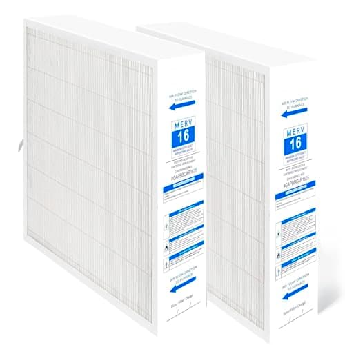2-Pack MERV 15 Replacement Air Filter, Compatible with Bryant/Carrier GAPAAXCC1625 Infinity, 16"x25" Nominal Size, Actual Size 17.2"x24.5"x3.5"