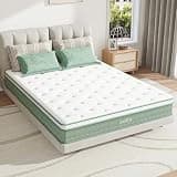 Novilla Twin Mattress, 10 Inch Hybrid Mattress in a Box, Gel Inflation Memory Foam with Pocket Coils Innerspring for a Cozy Night, Pillow Top Twin Size Mattresses, Medium Firm & Fit the Body's Curves