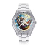 FekiLoot Watches for Men Big Face Stainless Steel Wristwatch Casual Watch