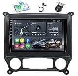 8Core 64ROM Android 15 QLED Screen for 2014 2015-2018 GMC Sierra Chevy Silverado Radio, 10.2" HD IPS Touchscreen, CarPlay/Android Auto, GPS, 5G WiFi, DTS 5.1 Surround, 1080P Backup Camera, FM/AM SWC