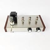 Stereo Vacuum Tube Preamplifier, Class A Hi-Fi Audio Valve Preamp with Three 12AX7B & 6Z5P Tubes, Pure Analog Single-Ended Pre-Amplifier for Vinyl Turntable, Home Audio System (with JAN 5755 Tubes)