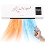 Wall Mounted Portable Heating Cooling AC Unit Remote Timer (Red)