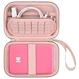 Supmay Hard Carrying Case for Kodak Step Instant Smartphone Photo Printer - Portable Mini Color Wireless Mobile Printer, Zipper Mesh Pocket for USB Cable, Photo Paper, Rose Gold