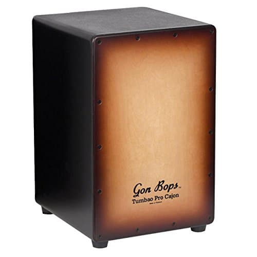Gon Bops Percussion Tumbao Pro Burnt Toast Burst Cajon with Gig Bag