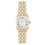 Miykon Gold Watch for Women with White Dial - Vintage Square Gold Dainty Watches for Women, Classic Luxury Style for Small Petite Thin Wrists, Bracelet Watch - Japanese Quartz, Waterproof to 100ft