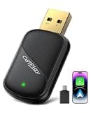 Mini Wireless CarPlay Adapter for Apple iPhone - Wired to Wireless Converter, 5GHz WiFi Zero-Lag Dongle, Stable Auto-Connect, Gold-Plated USB-A/C for All Wired CarPlay Cars 2016+, Plug & Play