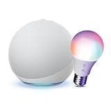 Echo 4th Gen with Globe Electric Smart Bulb