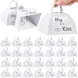 ElaraBerry 48 Set Wedding Cowbells Ring for a Kiss Party Bell Noise Makers Small Iron Kissing Bells for Sporting Events Wedding Reception Favor Goody Bag Supplies