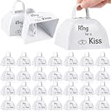 ElaraBerry 48 Set Wedding Cowbells Ring for a Kiss Party Bell Noise Makers Small Iron Kissing Bells for Sporting Events Wedding Reception Favor Goody Bag Supplies
