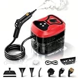 High-Temperature Steam Cleaner, 6-Level Adjustable Handle, 15s Heat-Up, 1800W High-Pressure Steamer for Cleaning with 1.6L Large Tank, Handheld Steam Cleaner for Home, Car, Grout, Couch, Floor (Red)