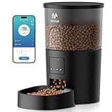 IMIPAW Automatic Cat Feeder, 5G WiFi Cat Food Dispenser with APP Remote Control, Pet Dry Food Smart Feeder, Programmable Timed Feeding, Dual Power Supply, 1-10 Meals Per Day, Desiccant Bag, Small pets