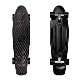 Retrospec Quip Mini Cruiser Skateboard 22.5" And 27" Classic Retro Plastic Cruiser Complete Skateboard With ABEC 7 Bearings And PU Wheels Compact Board With Grippy, Molded Waffle Deck