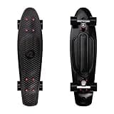Retrospec Quip Mini Cruiser Skateboard 22.5" And 27" Classic Retro Plastic Cruiser Complete Skateboard With ABEC 7 Bearings And PU Wheels Compact Board With Grippy, Molded Waffle Deck