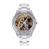 FekiLoot Watches for Men Big Face Stainless Steel Wristwatch Casual Watch