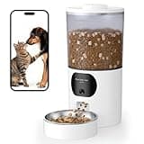 Automatic Cat Feeder with 2K Camera, 5G/2.4G WiFi 6.5L Smart Pet Feeder for Cat & Small Dog, Automatic Dog Feeder with Night Vision, 2-Way Audio, Motion Detection, Feeding Schedule & App Control