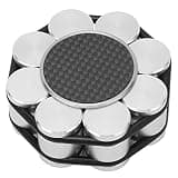 Record Weight Clamp Turntable Disc Stabilizer with Silicone Bottom for Vibration Damping, Aluminum Alloy + Stainless Steel + Carbon Fiber, 2.7 in Diameter for