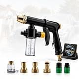 High Pressure Garden Sprayer, Portable Water Powerful Car Wash Water Gun Spray Power Hose Nozzle Cannon Heavy Duty Adjustable Twist Jet Sweeper Nozzles for Hoses Professional with Booster