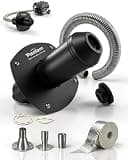 PAZLAM Generator Exhaust Extension Kit, Stainless Steel Flexible Pipe with 3 Adapters, Gasket, Heat Wrap & Rain Cap, Vent Kit for Portable Generators (Black)