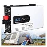 5000W Power Inverter, Pure Sine Wave, DC 12V 24V 48V to 110V/220V AC with LCD Display, DC to AC Power Converter(24vto110v)
