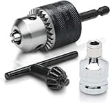 NEIKO 20754A 3/8” Drill Chuck Adapter | Chuck Drill for Impact Drivers with 1/4 Inch Quick Change Shank | Drill Converter Includes 1/2-Inch Adapter for Impact Guns | Hex to Chuck Drill Bit Adapter
