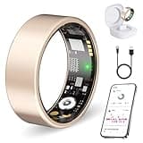 Smart Ring for Women Men, Health Tracker Ring with Heart Rate Blood Oxygen Sleep Monitor, Step Tracker. IP68 Waterproof Fitness Ring Compatible with Android & iOS No Subscription fees (Rose Gold, 8#)