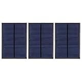 GOTOTOP 3Pcs Solar Panel Kit Polysilicon Mini Solar Panel 5V 200mA 1W with 30cm Cables for DIY Lights Chargers Small Power Projects