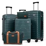 Cosbarn Luggage Sets 5 Piece Suitcases with Wheels, Suitcase Set ABS Hard Case Luggage with Lock Spinner Wheels Durable Travel Luggage