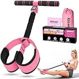 Upgraded Pedal Resistance Band with Handles, Multifunction Foot Pedal Resistance Bands for Abdomen,Waist,Arm, Core/ABS,Leg Workout at Home - Physical Therapy,Stretching,Strength Equipment (Pink)