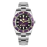 San Martin Men Watch SN0138GB, 37 mm 20 Bar Diver Watch ST2130 28800BPH Automatic Mechanical Men Watches, Luxury Sapphire Crystal Diving Waterproof BB54 Wrist Watch