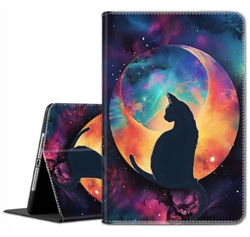Case for iPad (A16) 11th Generation 11-inch (2025), for iPad 10th Gen 10.9-inch (2022) - Slim Fit Standing Cover with Auto Sleep/Wake, Starry Black Cat