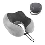 SHAAFLY Travel Neck Pillow, Premium Memory Foam, Travel Pillow for Flights, Neck Pillow for Travelling, Ergonomic Neck Support Cushion, Lightweight & Washable Cover (Gray - U Shape)
