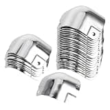 Toddmomy 20pcs Box Corner Protector for Toolbox and Flight Case, Electrolytic Plate Metal Safety Guards with Easy Installation and Comprehensive Coverage, Silver Edge Guards for Travel