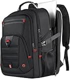 Z-MGKISS Extra Large Backpack for Men, Gaming Laptop Travel Bag Fits 18.4-19" Laptops, Long-Term Durability TSA Flight-Approved Backpack, Anti-Theft Gym College Business Work Mens Daypack, Black