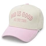 THE INSPIRATION CO. God is Good Hat - Christian Embroidered Baseball Cap for Women & Men, Faith-Based Adjustable Hat (Pink)