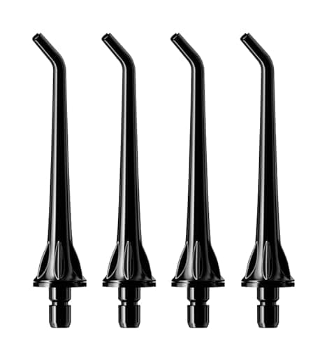Nicwell 4 PCS Replacement Classic Jet Tips Dental Water Jet Nozzle Accessories for F5025 Functional Jet Tips for Family Oral Irrigator Black