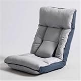 Folding Indoor Chaise Lounge Sofa Chair with Lumbar Support - Comfy Recliner Sleeper for Bedroom, Gaming, Working(Grey)