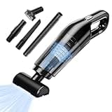 cberhrik Handheld Cordless Car Vacuum Cleaner - Vacuum Cleaner Hand Held with Powerful Suction & Reusable Filter, Fast-Charging & Lightweight Crevice Tool, Easily Clean Dust/Hair