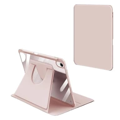 Compatible with Samsung Galaxy Tab A9 8.7 Inch 2023 SM-X110/X115/X117 Case,360 Degree Rotation Protective Stand Cover Clear Back Shockproof Case Slim Hard Back Shell Cover(Pink)